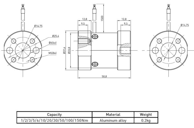 Χωρητικός αισθητήρας ροπής δύναμης έξι άξονα/αισθητήρας μέτρησης δύναμης