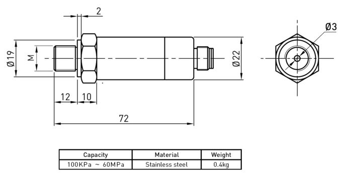 Αισθητήρας 0-10v υδραυλικής πίεσης μετρητών πίεσης μικροϋπολογιστών για τον αεροσυμπιεστή